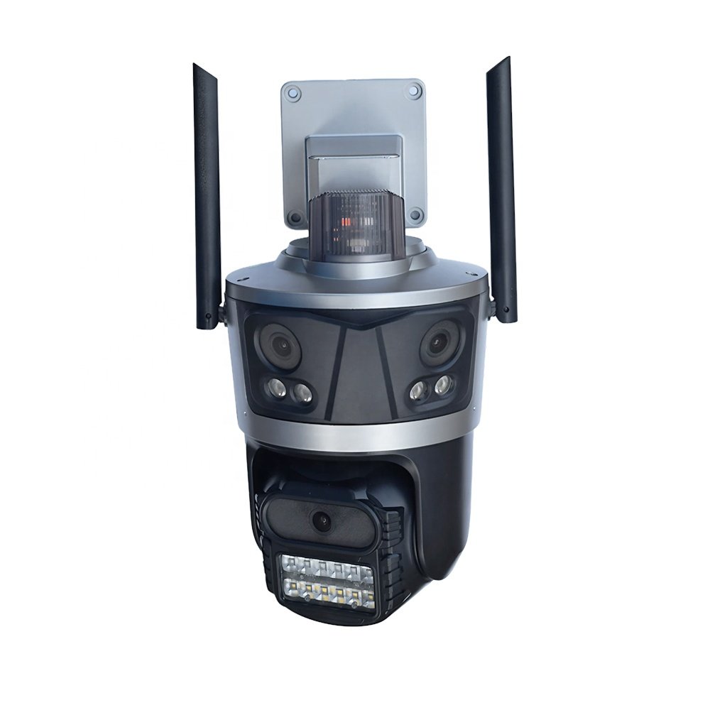 Three Screen AI Wireless WiFi CCTV Camera 2MP 4MP 8MP Dual Triple Lens iCSee PTZ Network Security Camera for Home Construction