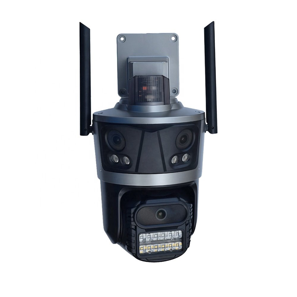 Three Screen AI Wireless WiFi CCTV Camera 2MP 4MP 8MP Dual Triple Lens iCSee PTZ Network Security Camera for Home Construction