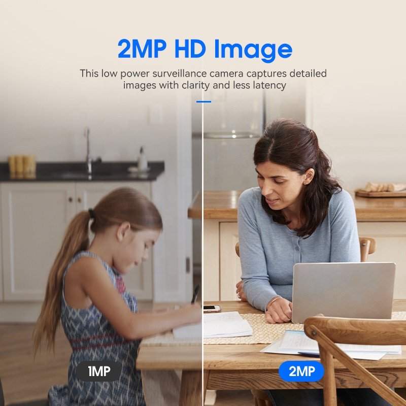 Anywii P214 2MP Indoor 2600mAh Battery Camera Low Power Wifi Mini Camera with Zoom Suuport PIR Human Detection Security Camera