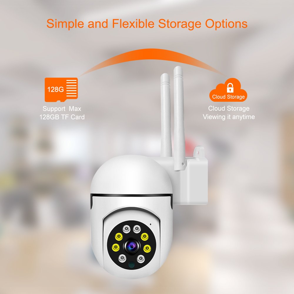 wireless wifi camera IR Full Color Night Vision Two-way Audio wireless auto-tracking 360 PTZ A7 camera for baby monitoring