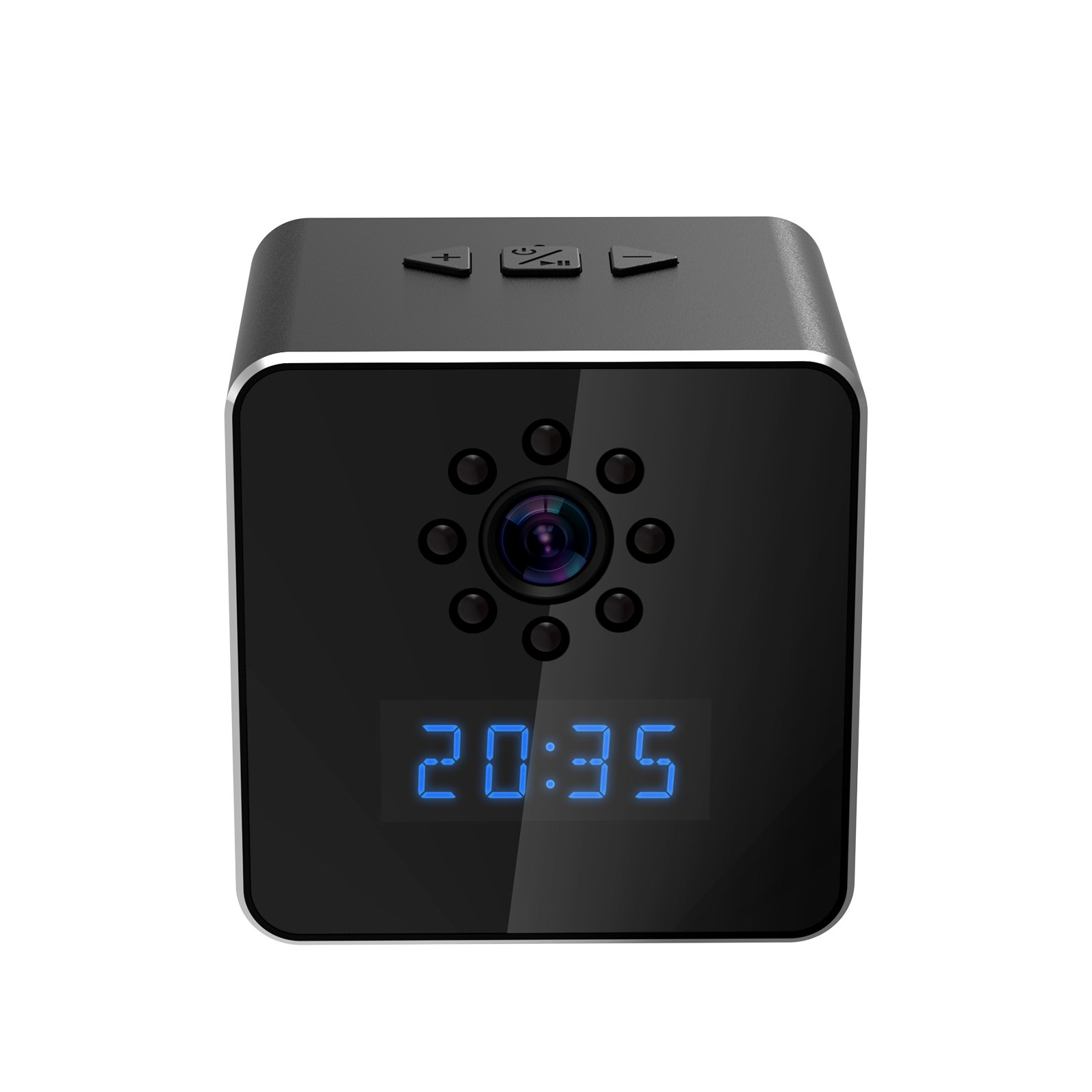 2024 hot selling day and night viewing wifi version nanny video clock camera with music speaker