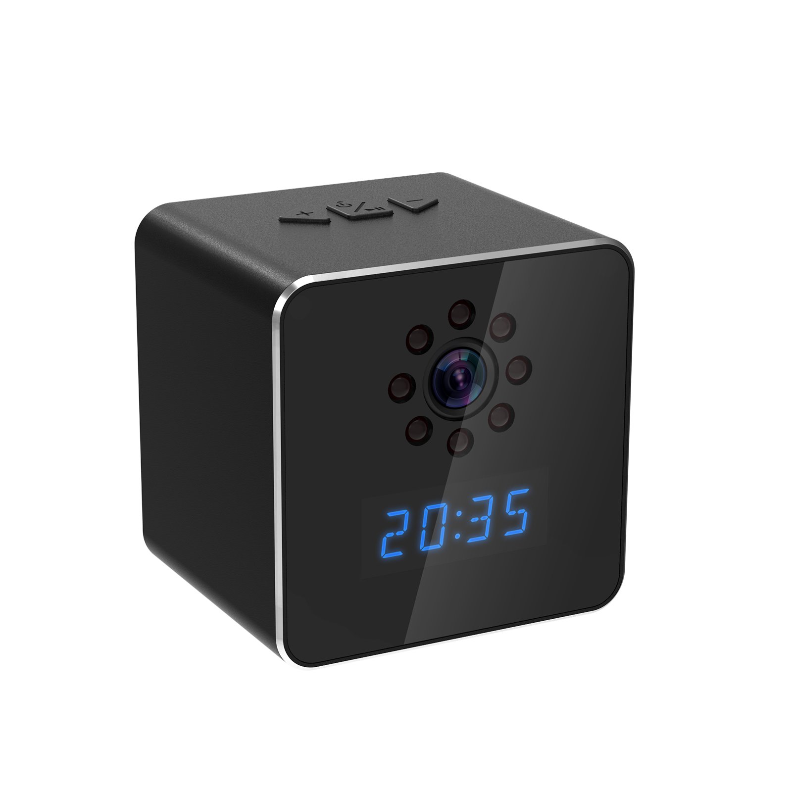 2024 hot selling day and night viewing wifi version nanny video clock camera with music speaker