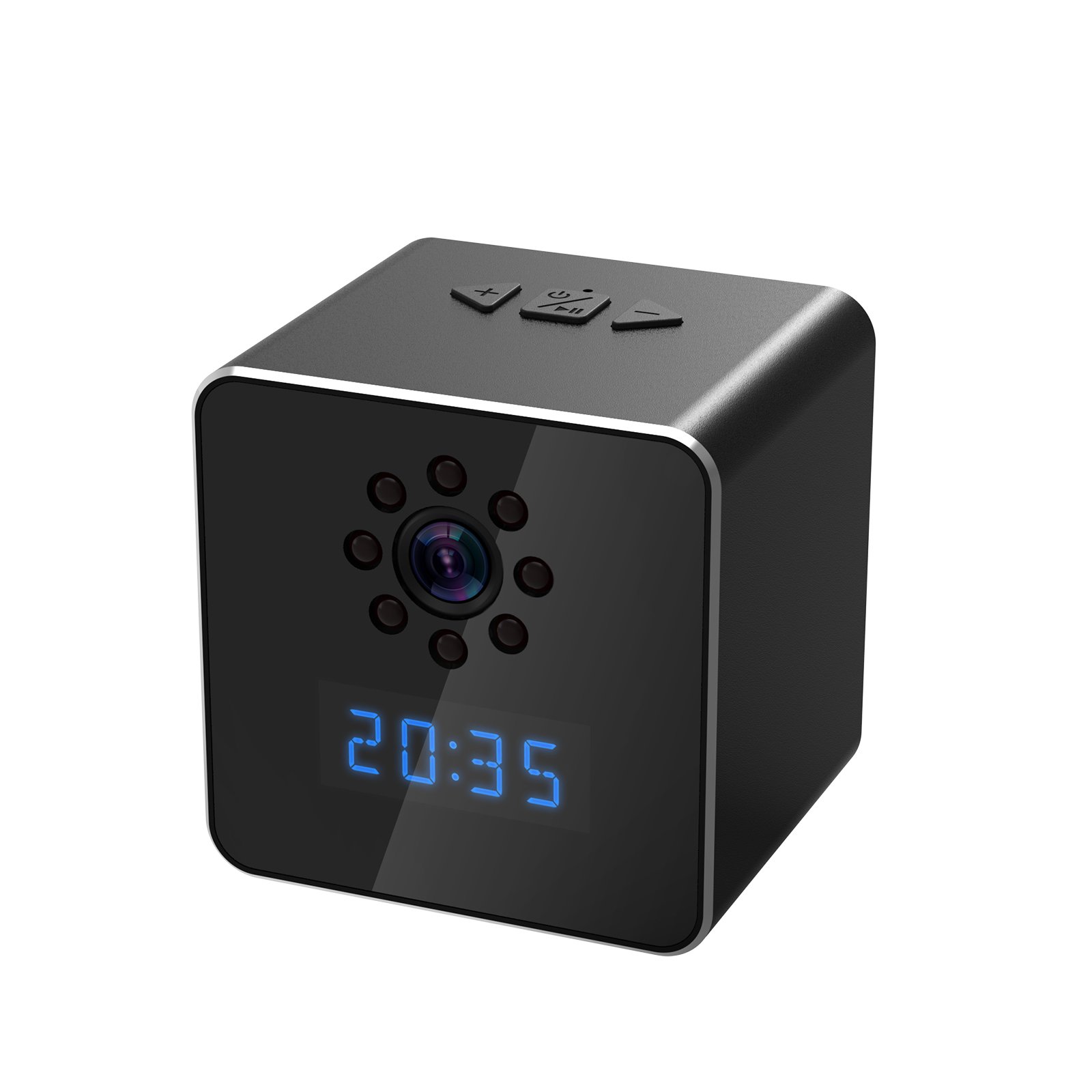 2024 hot selling day and night viewing wifi version nanny video clock camera with music speaker