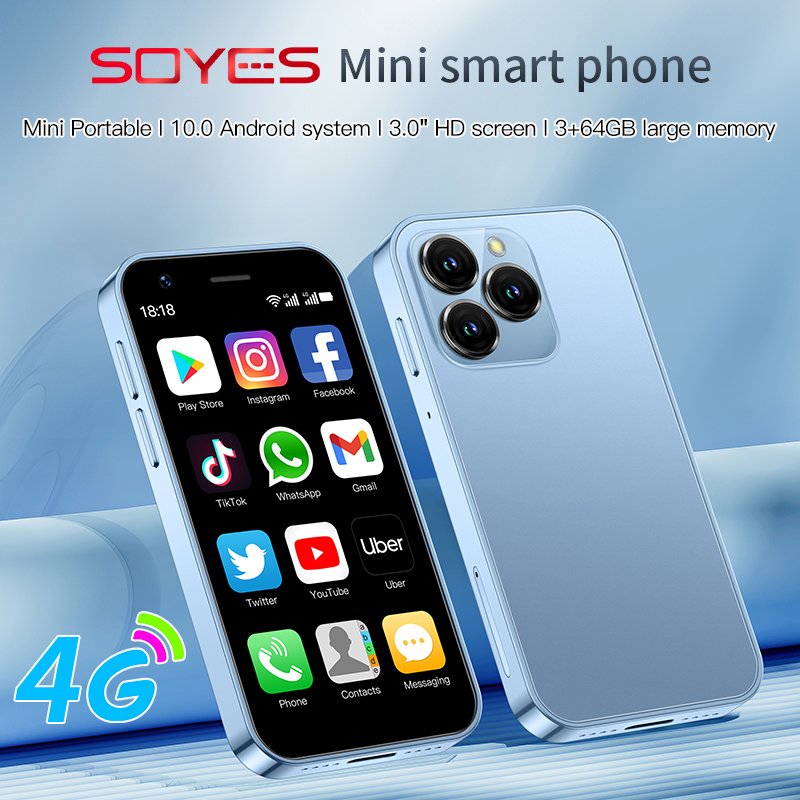 best selling XS16 3 Inch Small Mobile Phone Android 10 Mini Porket phone 2000mAH 4G LTE 3+64GB Mini Android Smart Phone