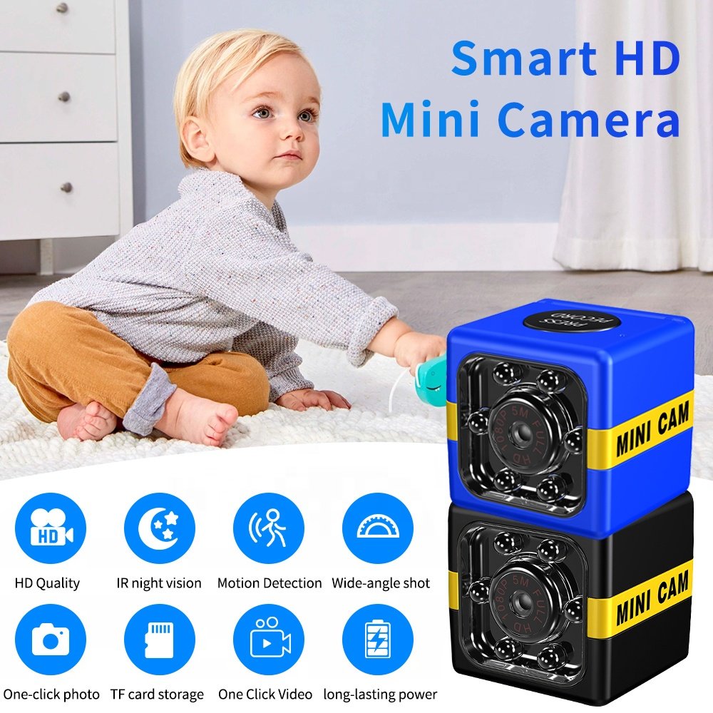 small camera IR night vision HD 1080p motion detection wide angle shooting long battery life mini camera mini