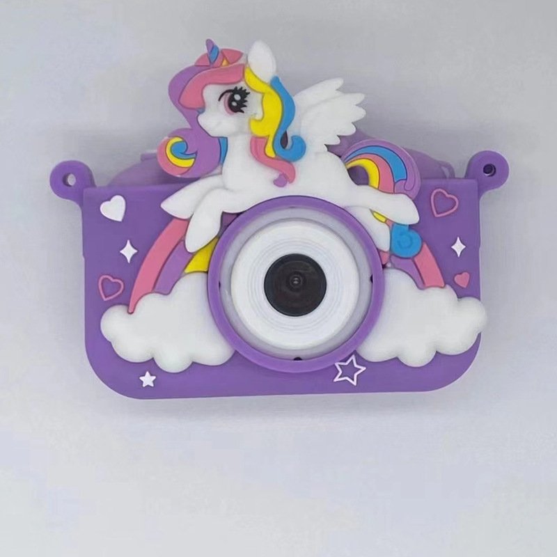 Photography Children Mini Camera Toy Digital Purple Unicorn Kids Camera For Birthday Gifts Toys