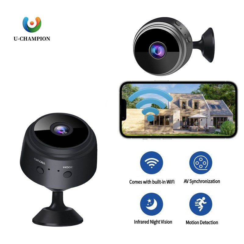 Micro WIFI HD Home Security camera Magn etic clip Mini camera View surveillance camera in real time