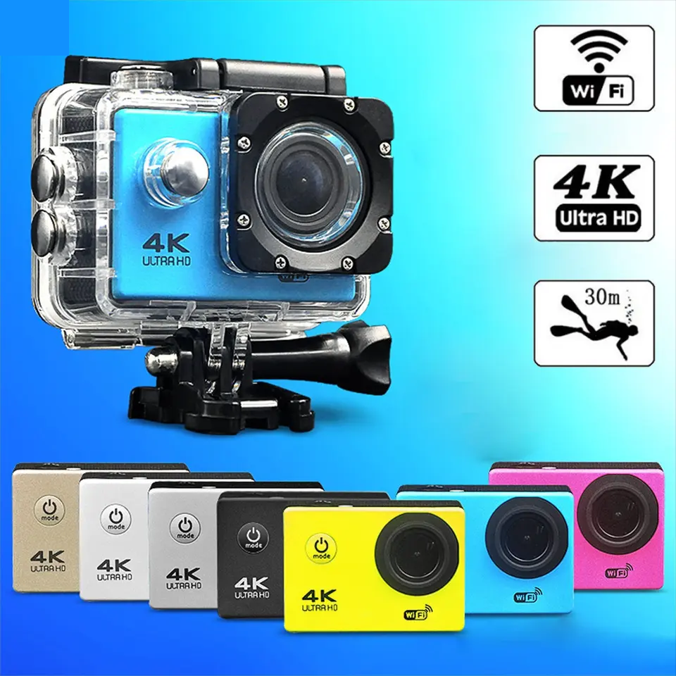 Best seller 2 inch mini go pro Wifi action sports cam underwater waterproof hd 4K 60fps camera Motorcycle diving sports camera