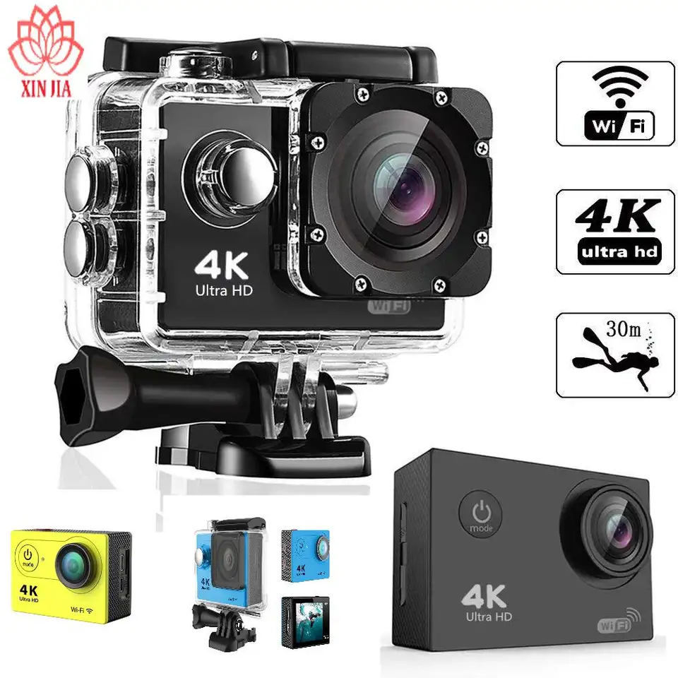 Best seller 2 inch mini go pro Wifi action sports cam underwater waterproof hd 4K 60fps camera Motorcycle diving sports camera