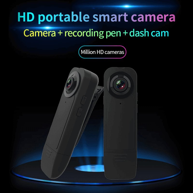 Mini 1080P HD audio and video night vision 1000 mAh battery back clip camcorder suitable for outdoor sports safe work recording
