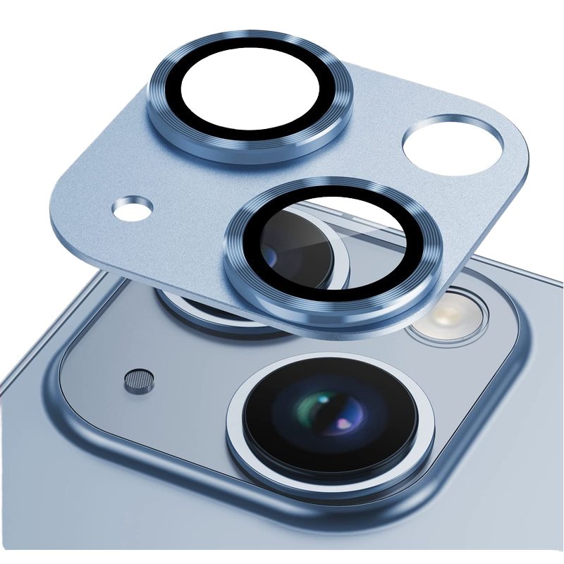 Metal Full Cover Camera Screen Lens Protector for iPhone 16 15 14 Pro Max Mini Tempered Glass Aluminum Alloy Film