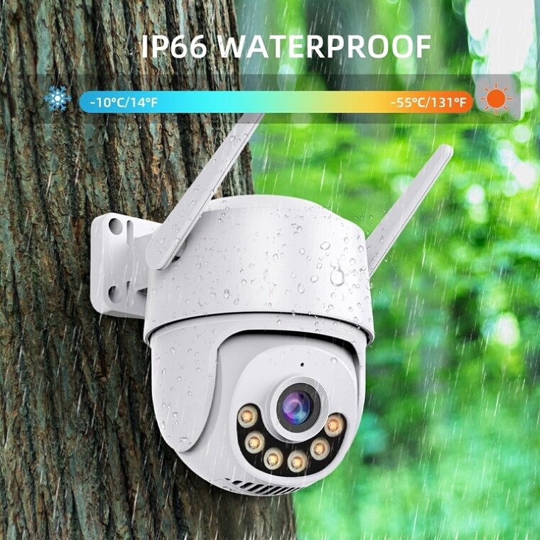 Haishamao High-Resolution 4MP WIFI Cctv Camera home Ip Outdoor Security IP Network Camera with Night Vision and Motion Detection