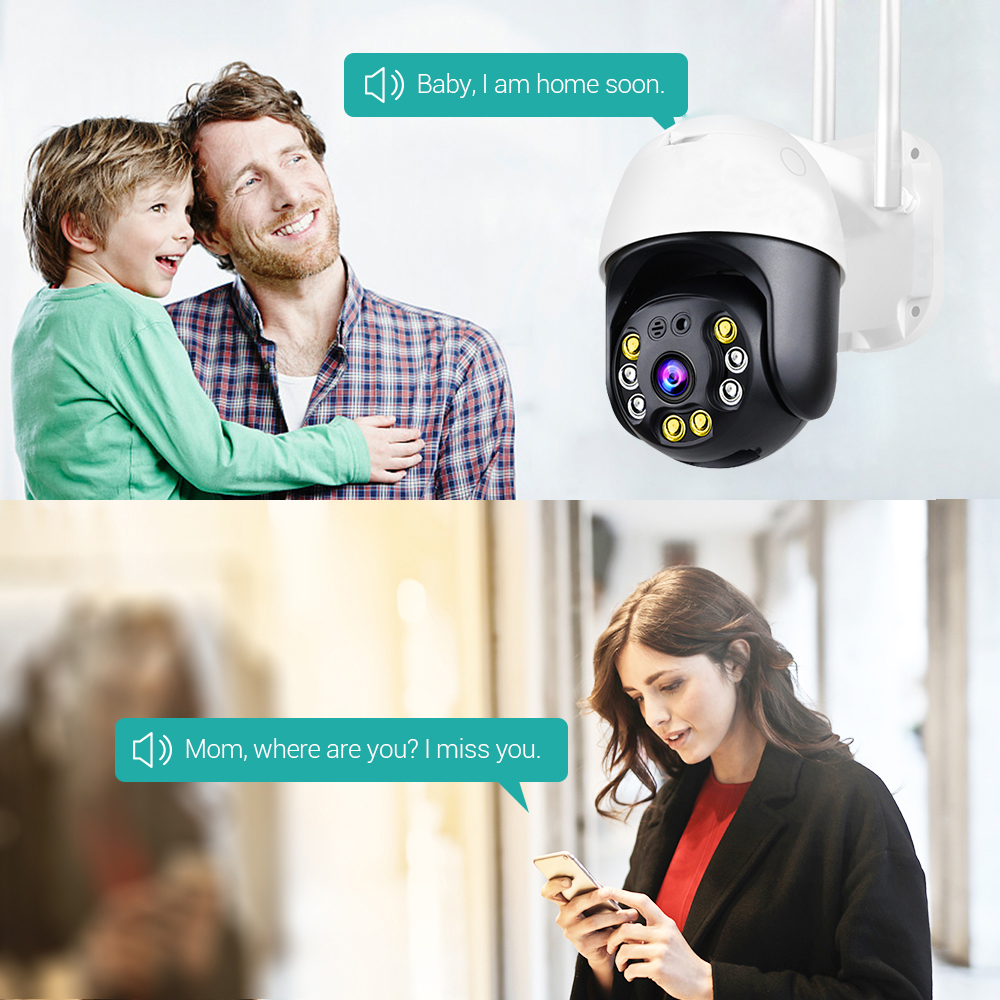 Tuya Smart APP 5MP Outdoor PTZ network Camera Auto Tracking Cloud Home Security Wifi Camera Speed Dome Camera