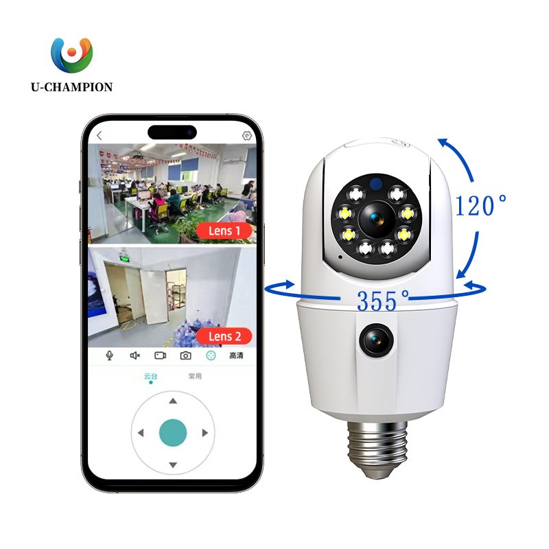 Hot selling new 2 million wireless surveillance camera light bulb Smart Wifi surveillance camera rotating mini camera