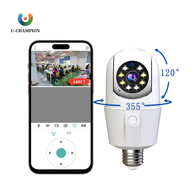 Hot selling new 2 million wireless surveillance camera light bulb Smart Wifi surveillance camera rotating mini camera