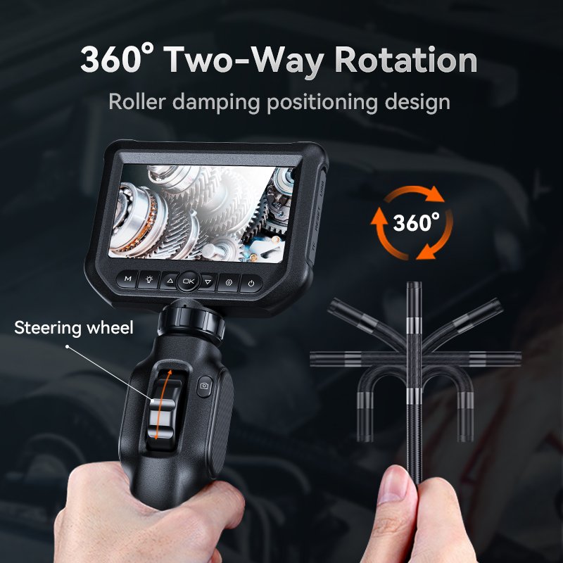 ANESOK S43 OEM 3.9mm Articulating Endoscope 8mm Borescope Inspection Camera 2MP Vehicle Tools Automotive Industrial Borescope