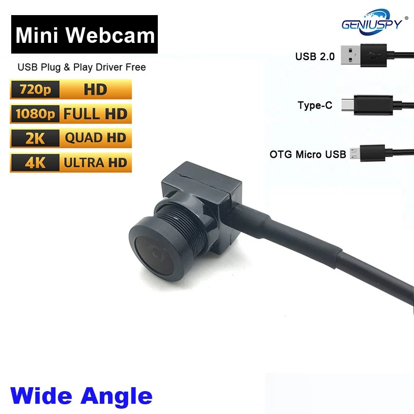 1MP/2MP/4MP/8MP High Definition USB Camera Small Size CCTV OTG ATM Face Recognition Wide Angle CMOS UVC Mini Camera Indoor