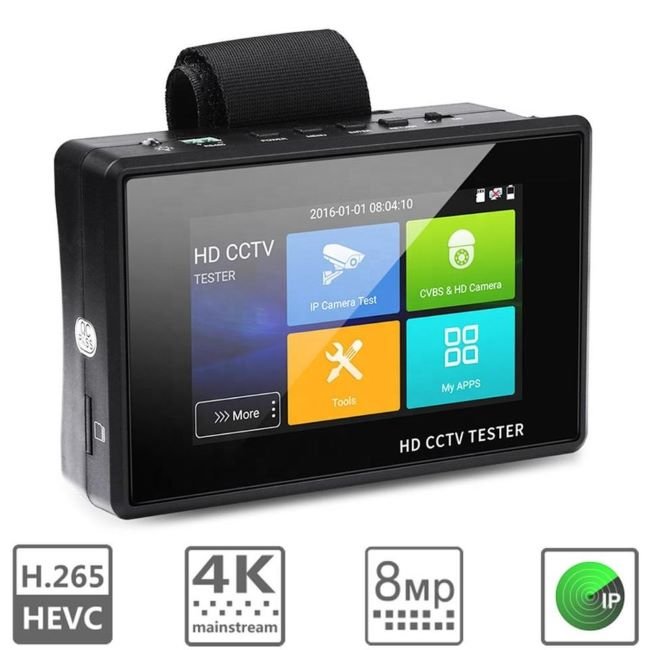 hotselling Wrist 4 inch IPS touch screen 4K H.265 2MP 5MP 8MP AHD CVI TVI IP network Camera Tester Camera Monitor