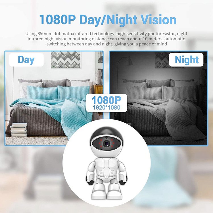 v380pro Home Security Robot Camera Smart WiFi Network Camera Baby Monitor