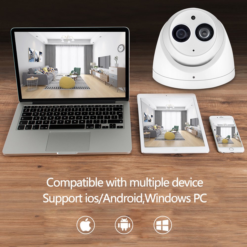 OEM made by 4631 English Russian Spanish turret dome 6MP POE Network CCTV Camera IPC-HDW4631C-A camera