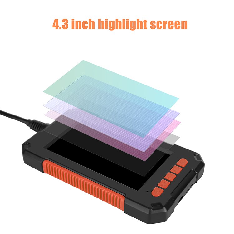 Industrial Endoscope Borescope Camera for Pipe Sewer Drain Plumbing Inspection 1080P HD 4.3inch LCD Screen Waterproof