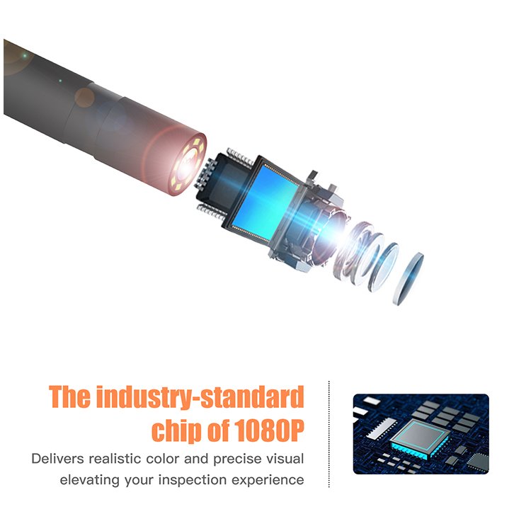 Industrial Endoscope Borescope Camera for Pipe Sewer Drain Plumbing Inspection 1080P HD 4.3inch LCD Screen Waterproof