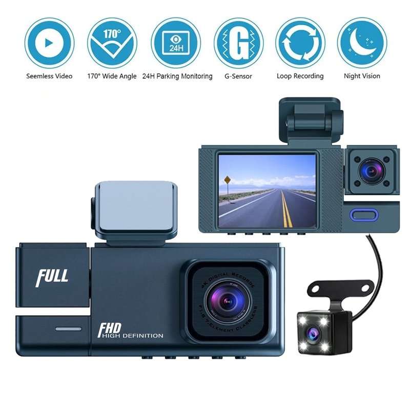 High Resolution Dash Cam Vehicle Camera 2024 Universal Car Black Box Best Quality Dash Cam With Built In Battery