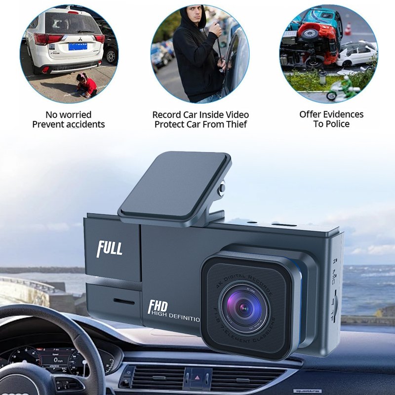 High Resolution Dash Cam Vehicle Camera 2024 Universal Car Black Box Best Quality Dash Cam With Built In Battery