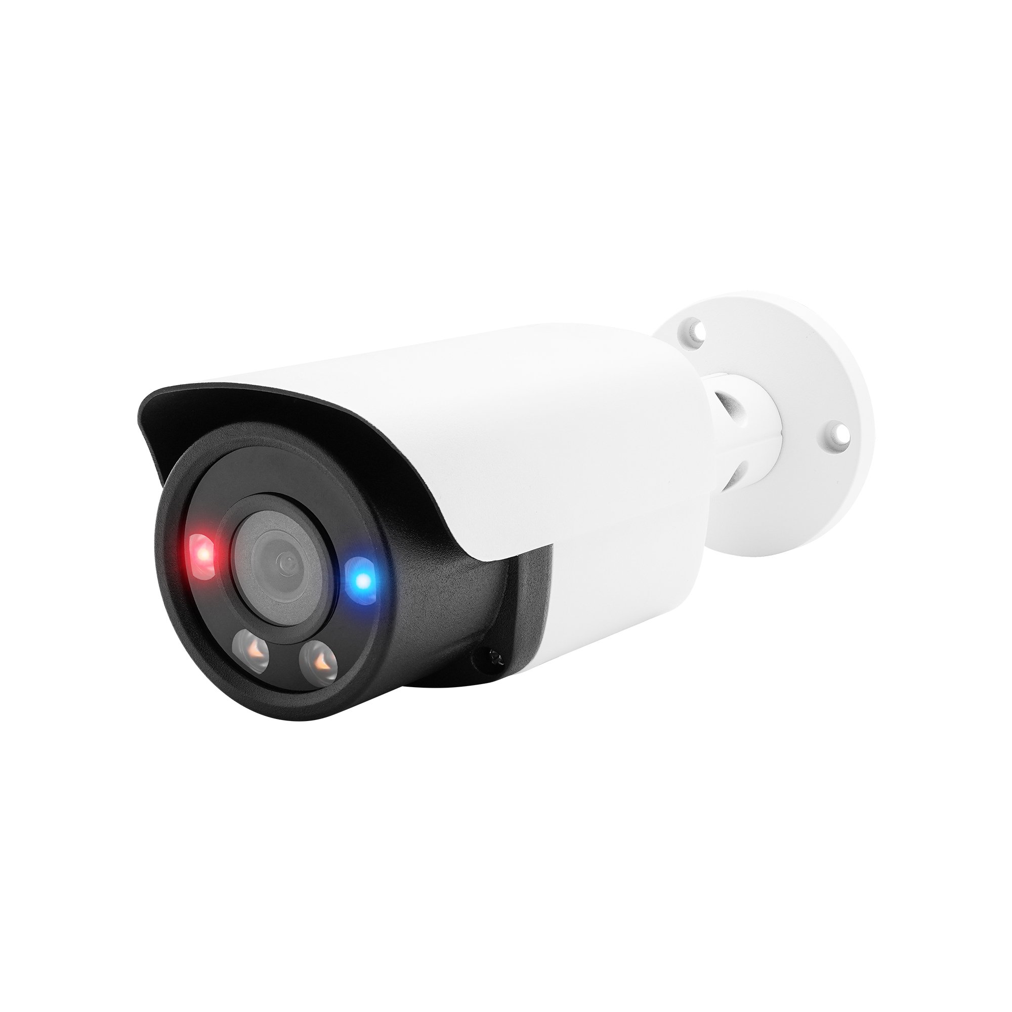 Red and blue flashlight alarm 24/7 ColorVu SO-NY IMX415 CMOS 4K 8MP Bullet POE IP Camera 2.8mm Lens Two Way Audio SD card slot