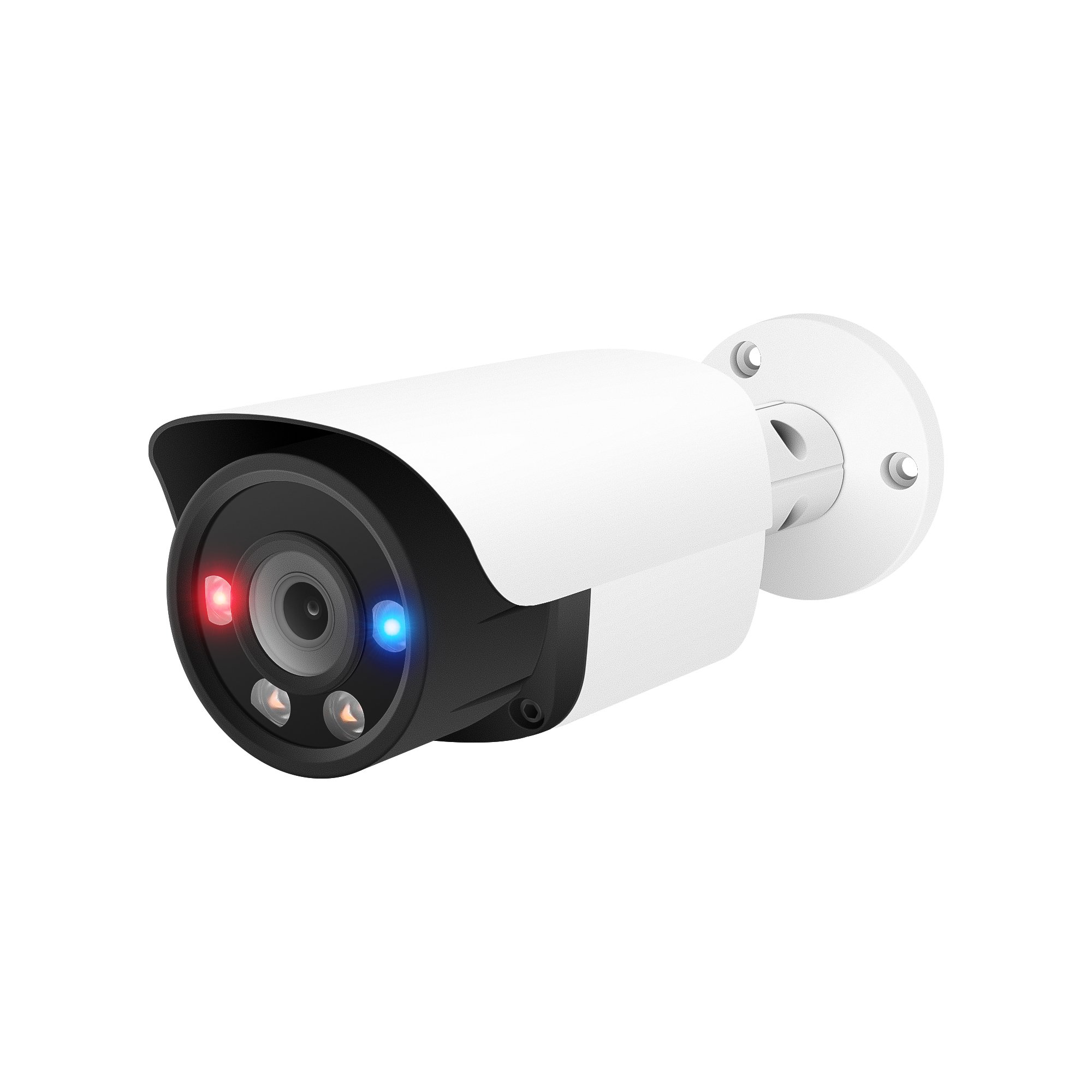 Red and blue flashlight alarm 24/7 ColorVu SO-NY IMX415 CMOS 4K 8MP Bullet POE IP Camera 2.8mm Lens Two Way Audio SD card slot