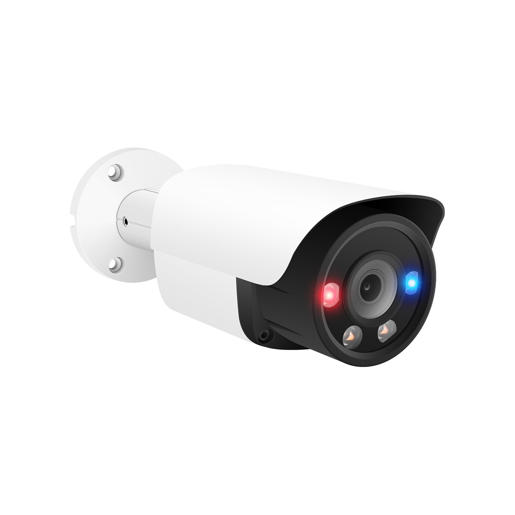 Red and blue flashlight alarm 24/7 ColorVu SO-NY IMX415 CMOS 4K 8MP Bullet POE IP Camera 2.8mm Lens Two Way Audio SD card slot