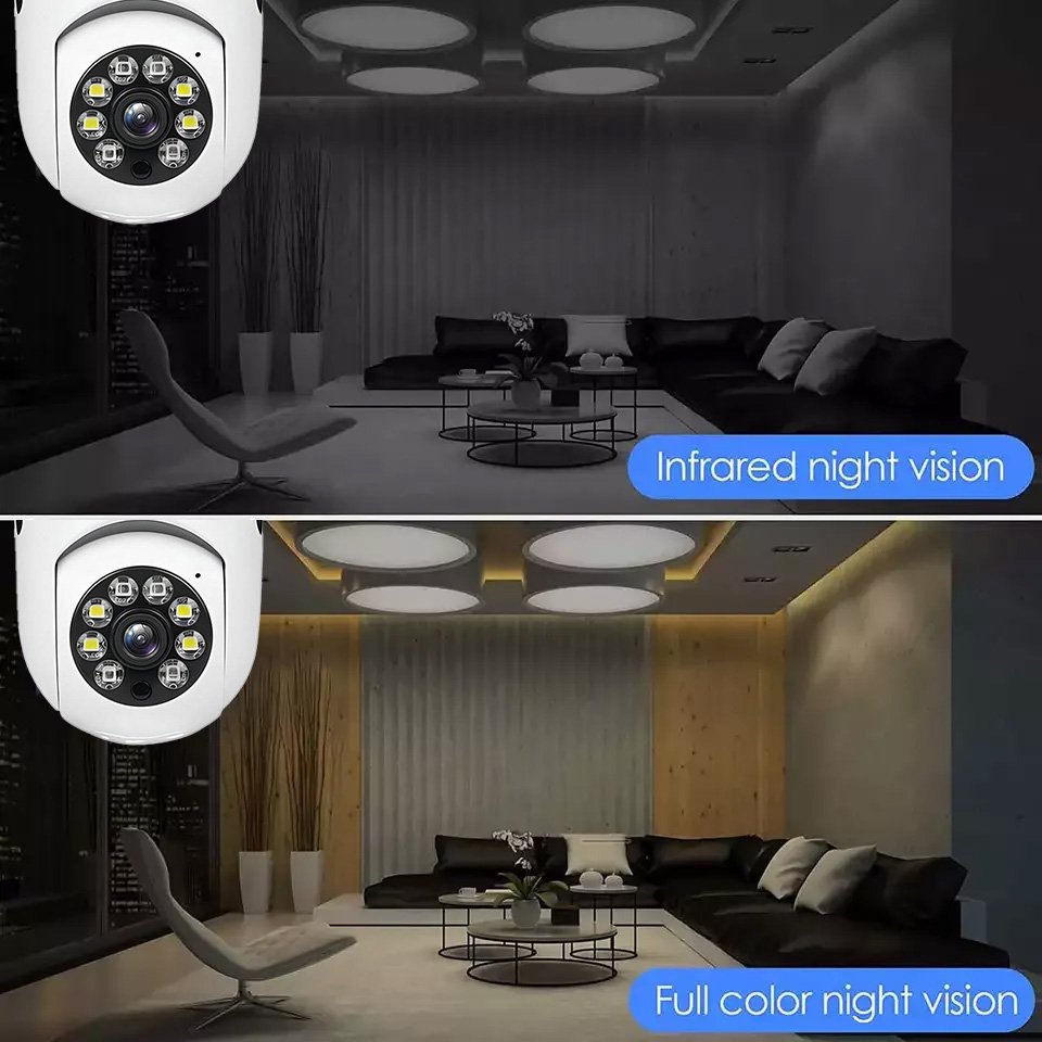 Loosafe 2MP Wifi E27 Bulb Camera Light Bulb Camera Wifi Outdoor Indoor 1080p Security Camera 2.4g/5g Wireless Home Security
