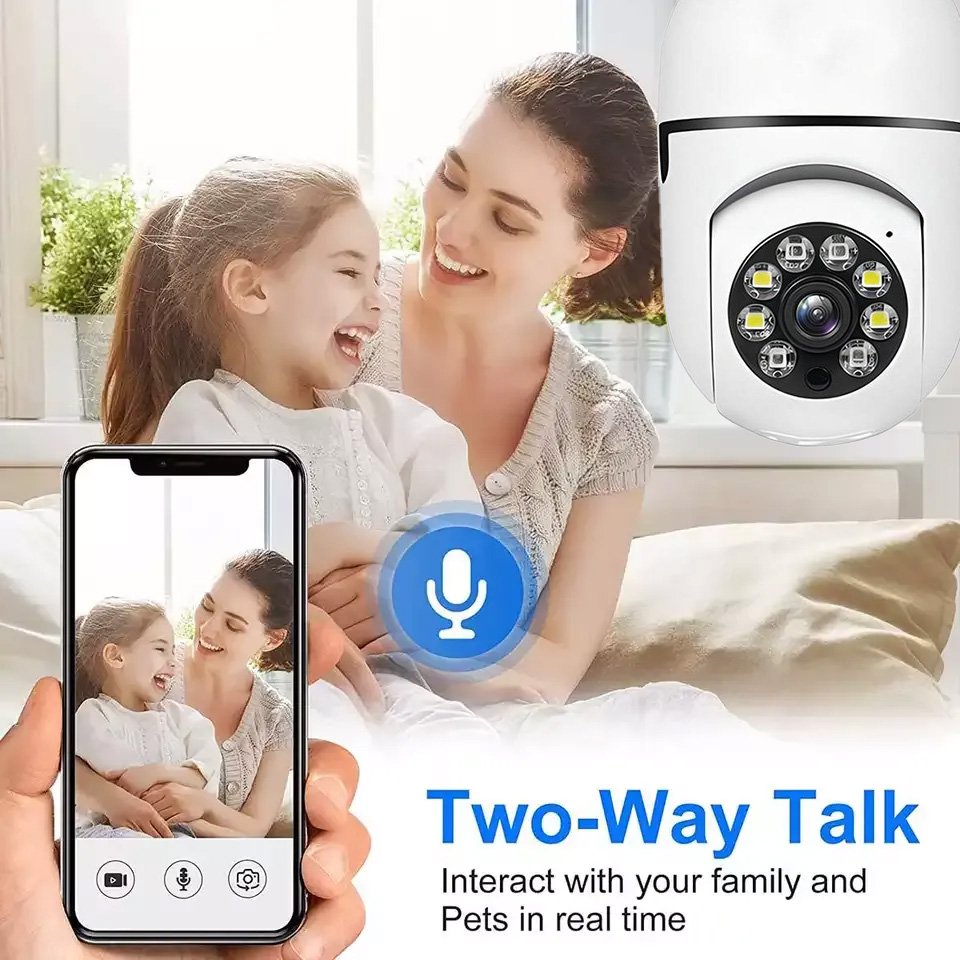Loosafe 2MP Wifi E27 Bulb Camera Light Bulb Camera Wifi Outdoor Indoor 1080p Security Camera 2.4g/5g Wireless Home Security