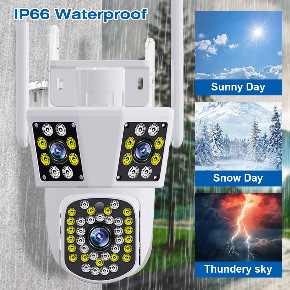 Hot Selling IPC360 12MP 3-Lens CCTV Camera Home Smart Indoor Wireless Wifi Network IP66 Waterproof APP CMOS P2P Connectivity