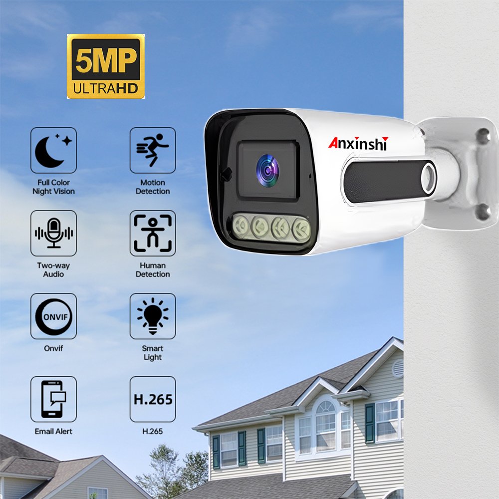Anxinshi Brand 1MP 2MP 5MP 8 Channel ahd dvr with 8 cameras kits
