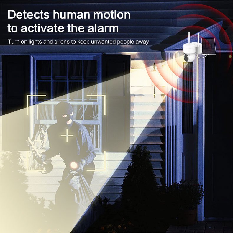 Solar Camera Solar CCTV PTZ Camera Outdoor Icsee Solar PTZ Dome Cameras Vesafe 3MP WIFI Outdoor Motion Detection