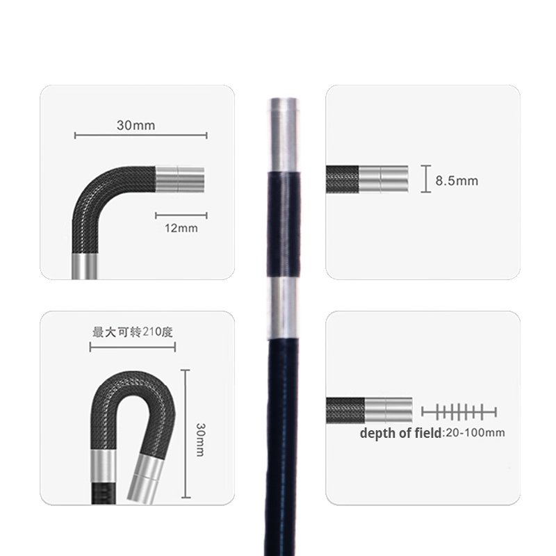 4k full hd portable industrial endoscope camera system repeaters usb sewer pipe inspection LED endoscope camera