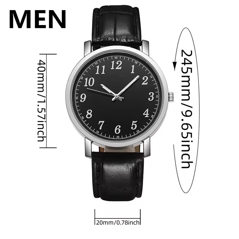 Couple Analog Watches High-grade Leather Watch For Lover Casual Quartz Clock Classic Retro Wristwatch Girlfriend Boyfriend Gift