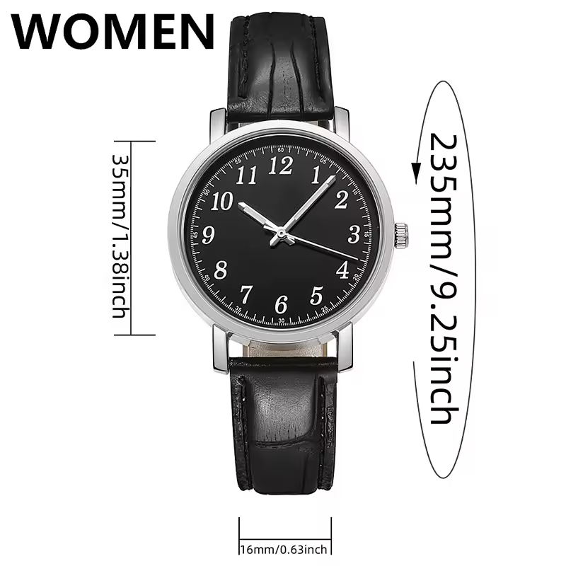 Couple Analog Watches High-grade Leather Watch For Lover Casual Quartz Clock Classic Retro Wristwatch Girlfriend Boyfriend Gift
