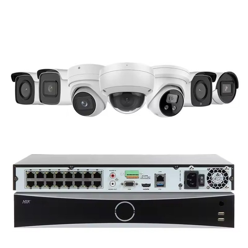 OEM Hik Ip Surveillance Camera MIC 4K 8MP Smart Human Vehicle Detection Hybrid Light Fixed Dome Network Camera DS-2CD1183G2-LIUF