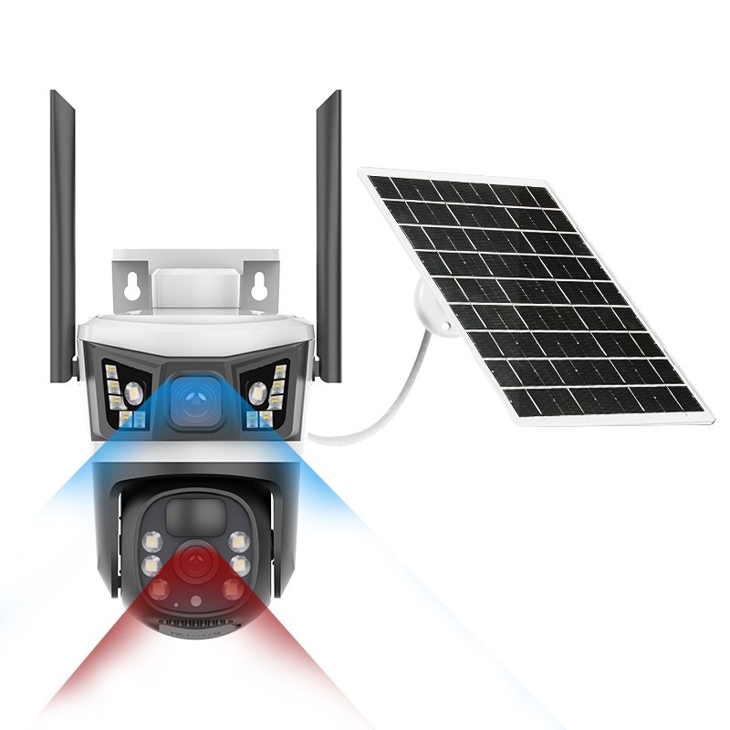 V380 Waterproof Solar Security Camera System Wireless Outdoor HD Wifi Wireless Camera Solar Powered PTZ 4G Solar Camera