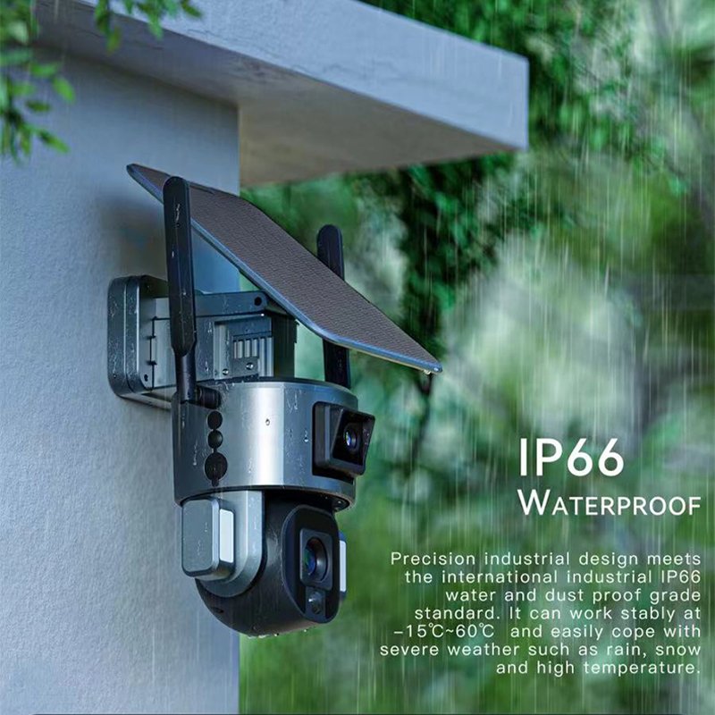 VESAFE Dual Lens 4K 8MP 4x 10x Optical Zoom Night Vision Solar Camera Y5 Waterproof Outdoor Security Camera