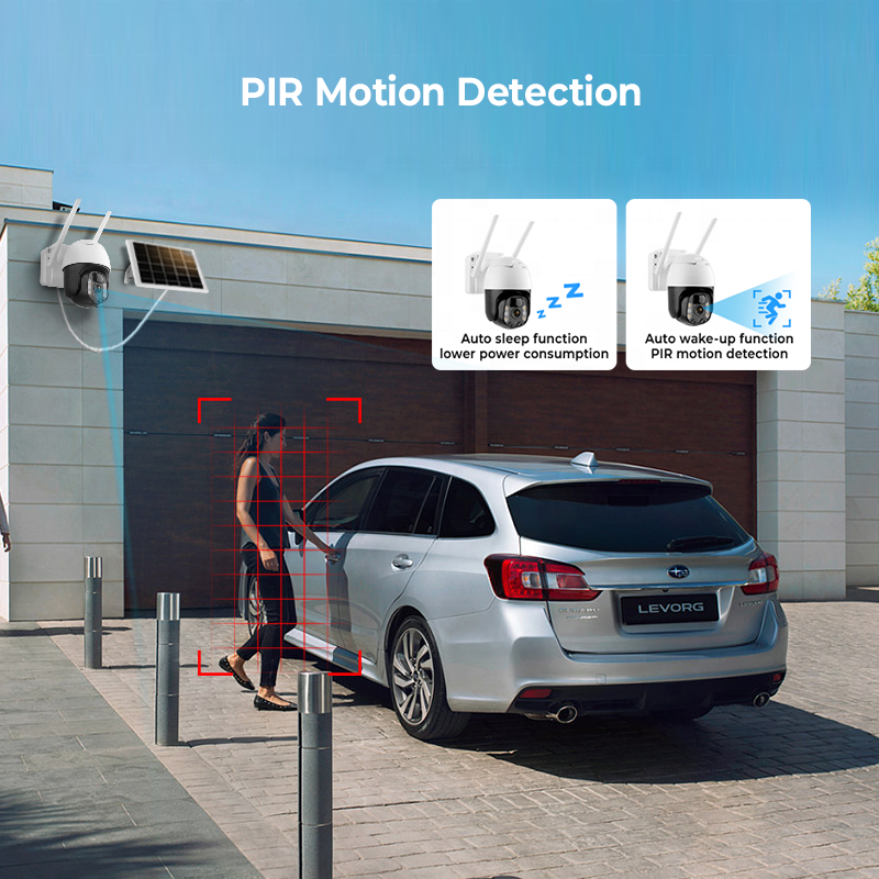 2K 3MP pir human detection low power solar 4G ip network camera outdoor waterproof 12000mAh 4g sim card solar battery ptz camera
