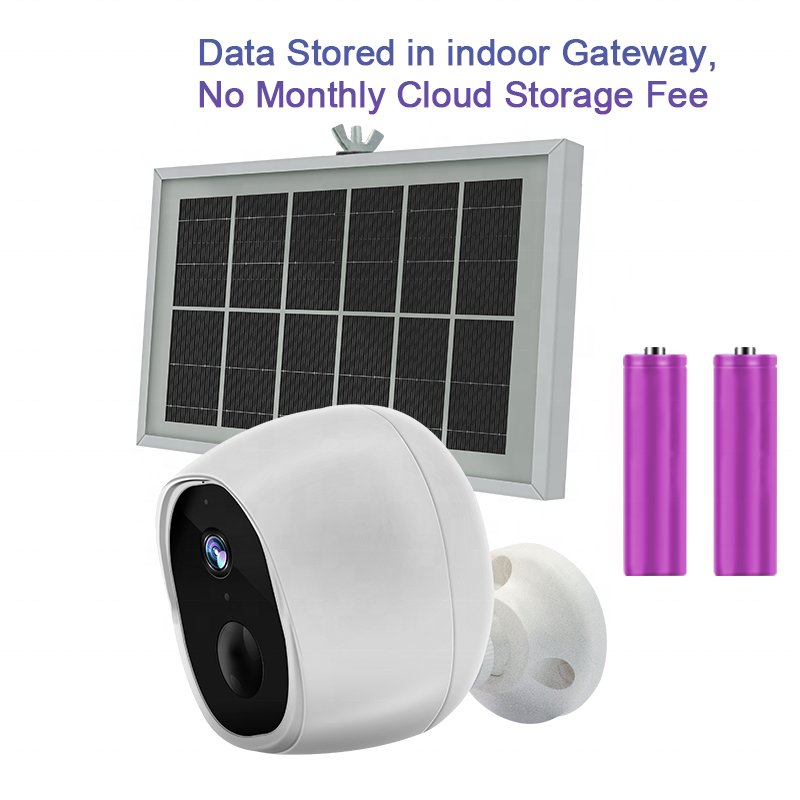 Home Portable Security New Technology 1080P HD Indoor Battery Power Solar Panel Wifi Wireless CCTV Small Security Camera System