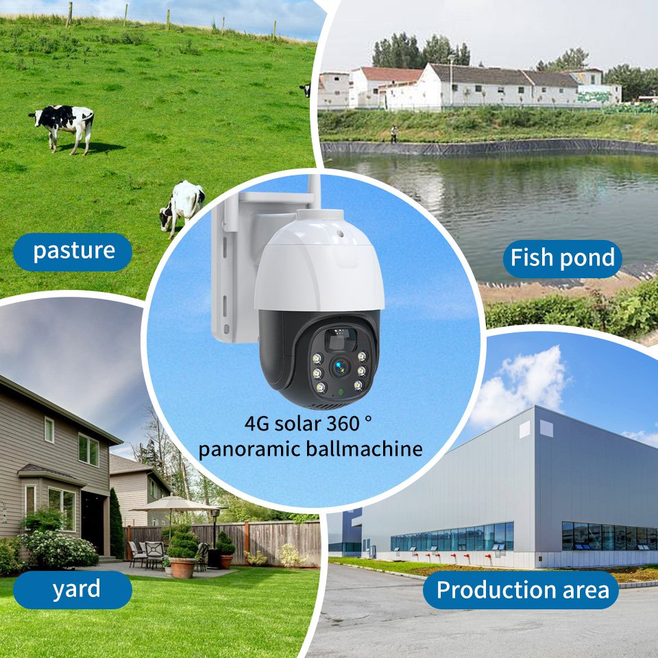 EseeCloud app 4MP Solar Panel Power IP Camera PIR WIFI 4G Security Camera Waterproof Outdoor GSM SIM Card Network Camera