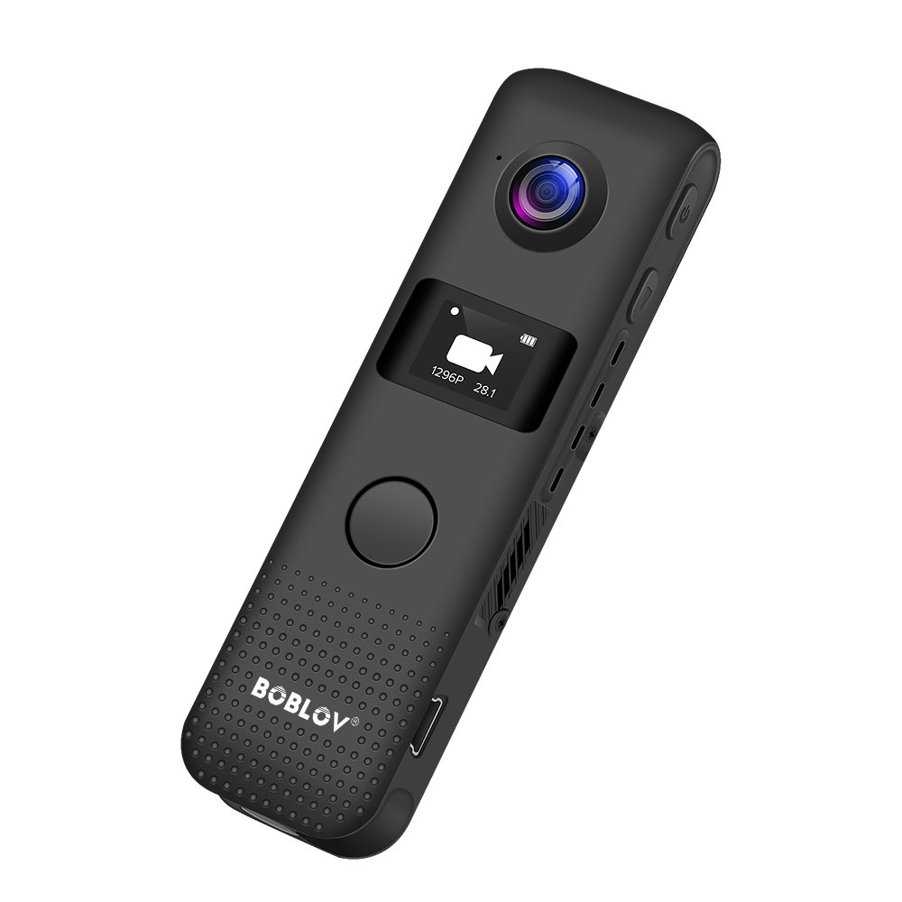 BOBLOV 1296P Professional Body Worn Camera WiFi Law Enforcement Portable Travel Mini Body Camera with Screen 32GB 64GB