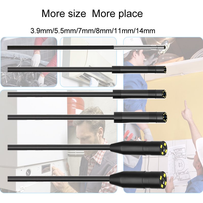 7 mm 720P 3 in 1 Inspection Camera Endoscope Pipe Hot Sales compatible for smartphone and PC industrial Endoscope Camera