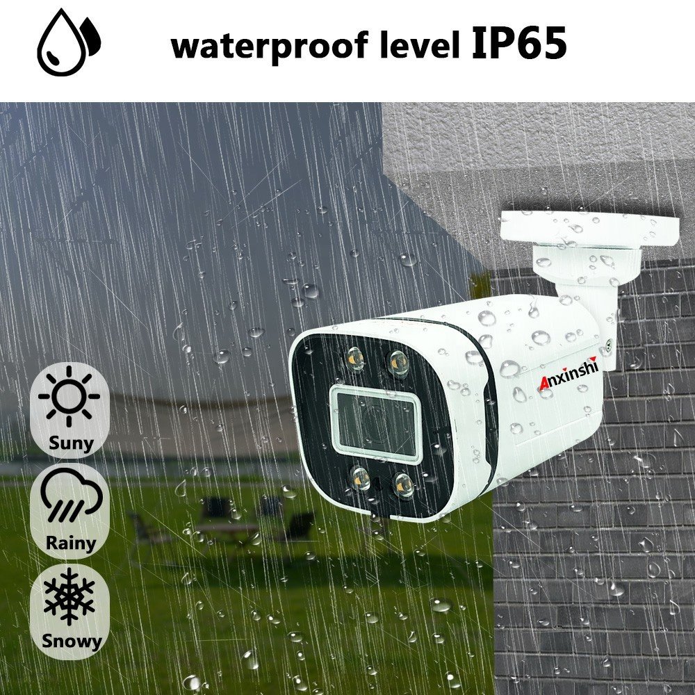 Anxinshi 4 in 1 Analog Security 2MP Full Color Bullet CCTV Camera