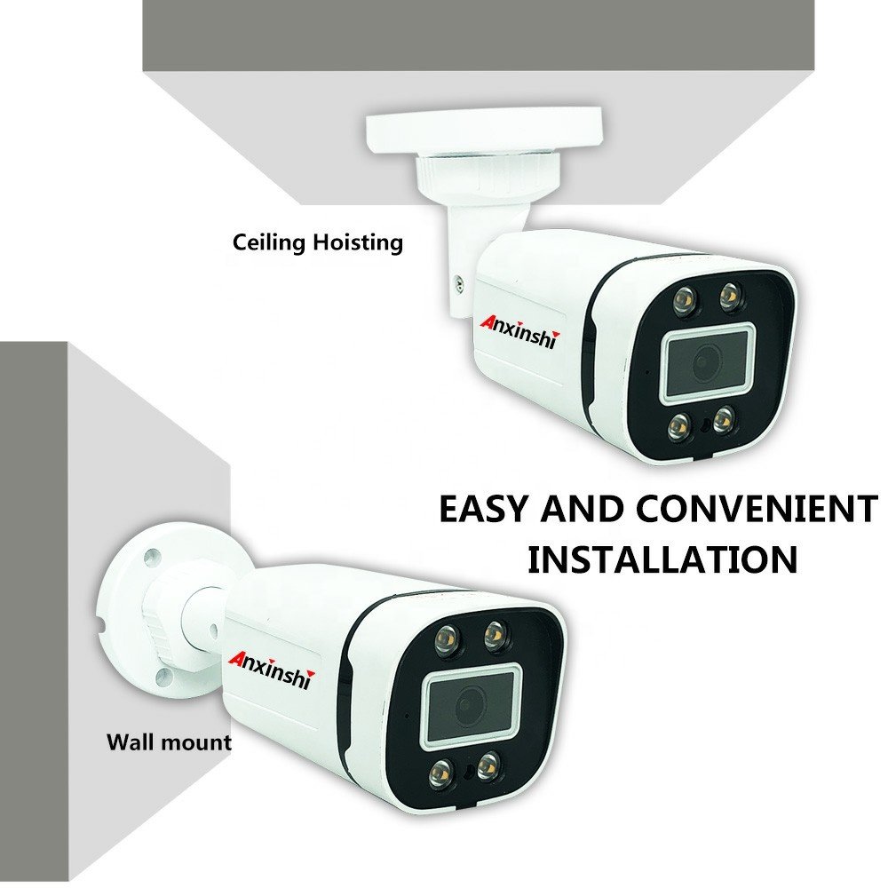 Anxinshi 4 in 1 Analog Security 2MP Full Color Bullet CCTV Camera