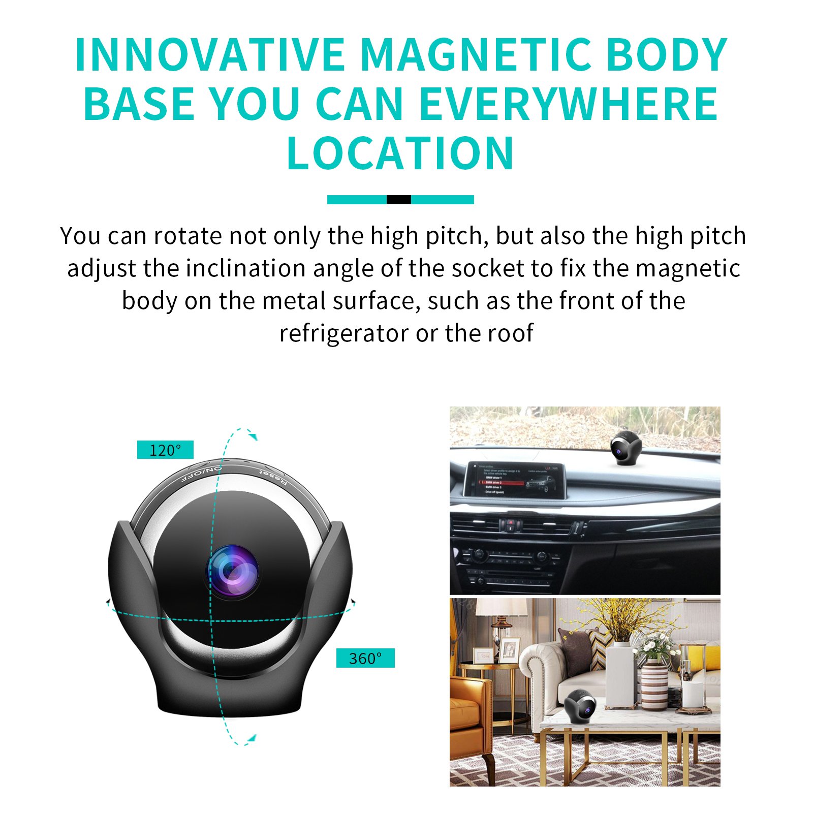 VESAFE CCTV Camera Mini Wireless Camera Wifi 1080P Battery Powered Camera Night Vision Mini Camara
